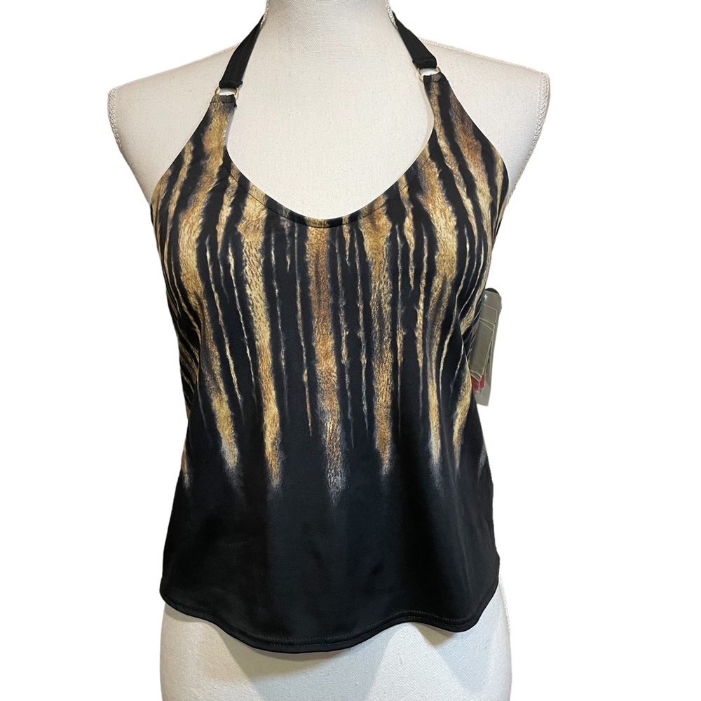 Gottex Silver Animal Print Swim Tankini. Size 12